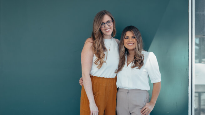 Content marketing agency owners Katherine Boyarsky and Gabriela Pinto of CXD Studio