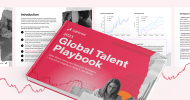Lightcast Global Talent Playbook cover and inside pages