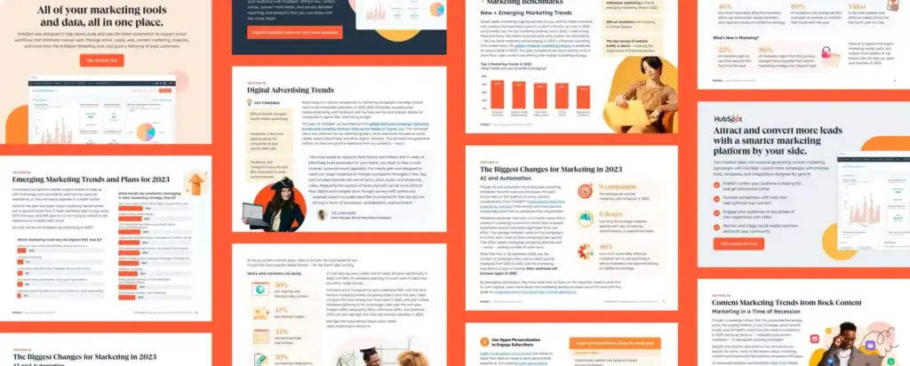 excerpts from the hubspot 2023 state of marketing report